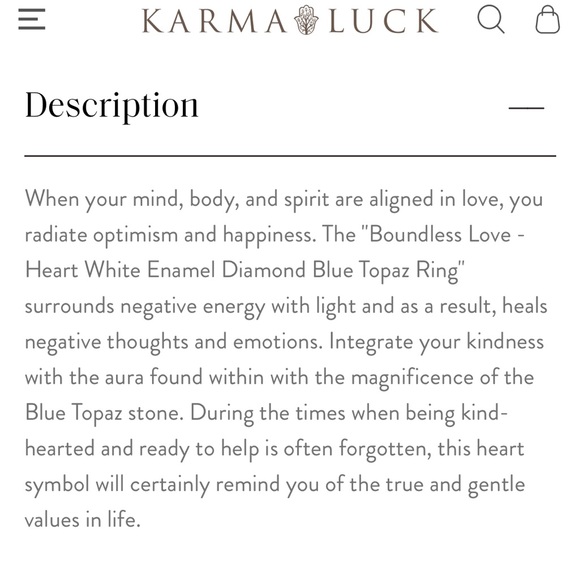 Karma Luck Boundless Love Diamond & Blue Topaz Ring - Picture 5 of 7